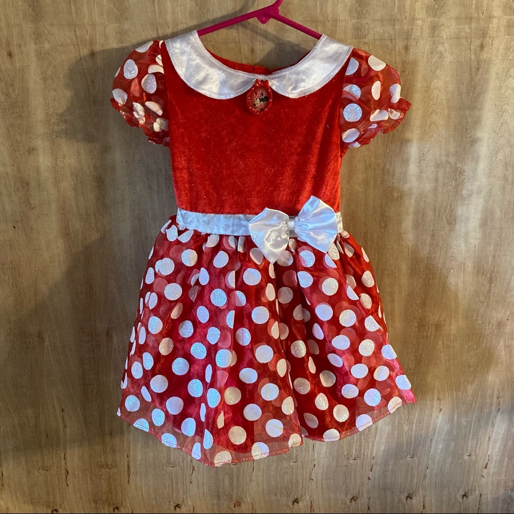 Minnie Mouse Dress. Sparkle Dots. Disney 3T-4T